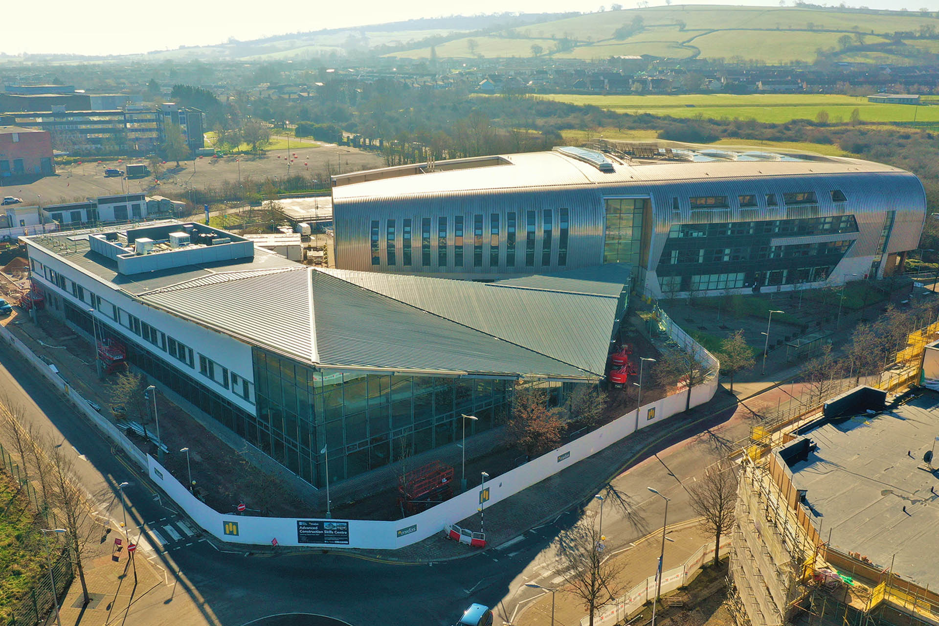 Arial view of Advanced Construction Skills Centre