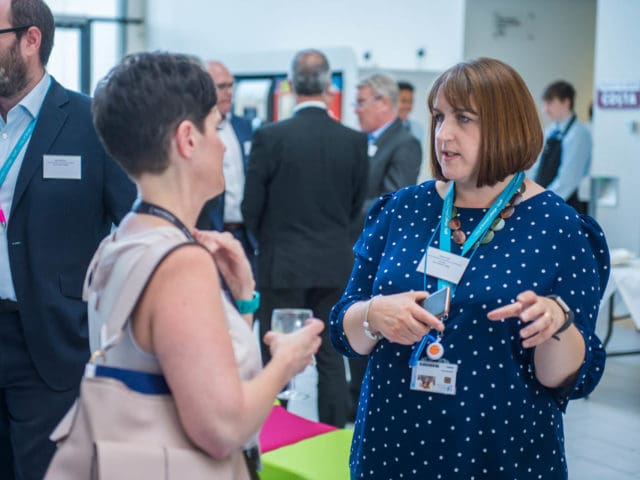 People networking at City of Bristol College