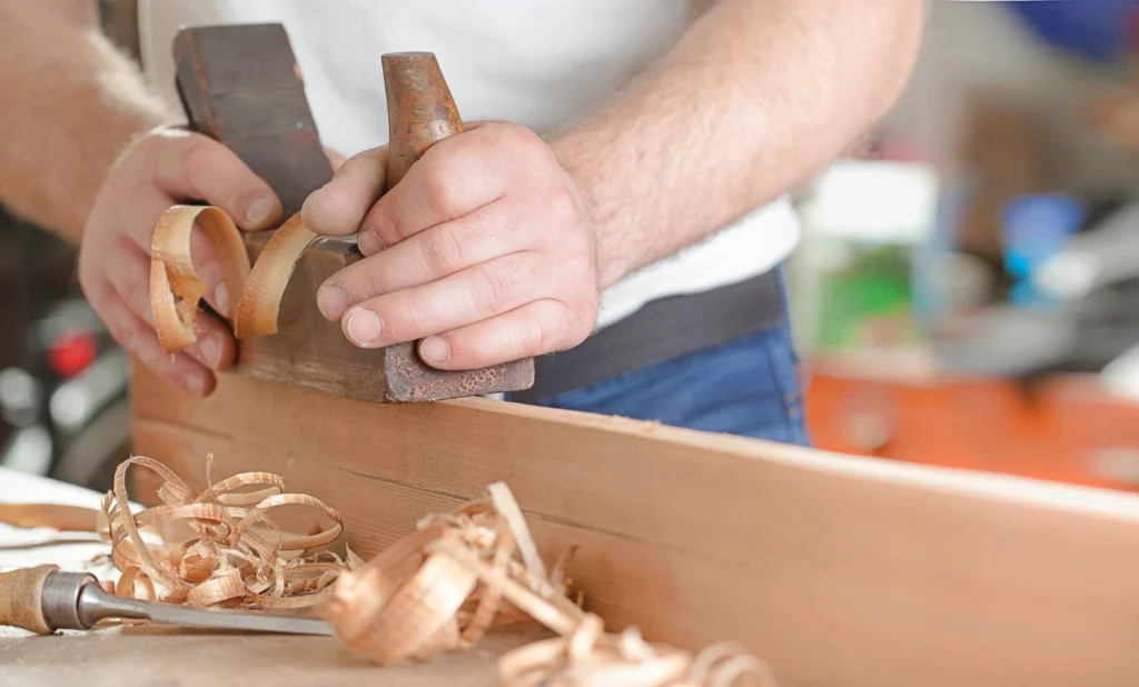 Man doing carpentry