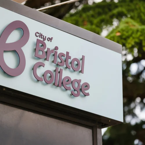college sign