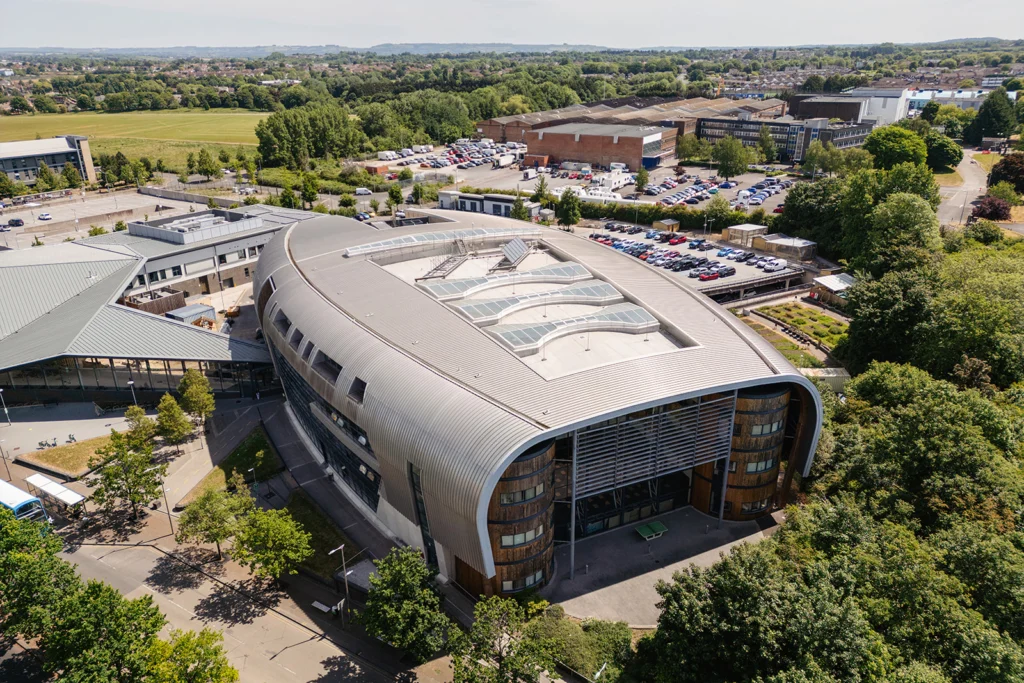Birds eye view of the South Bristol Skills Academy building