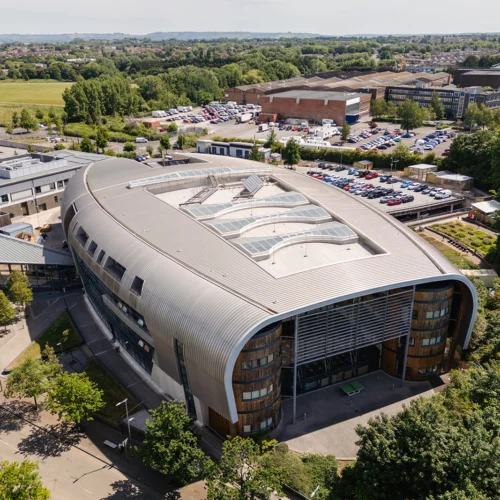 Birds eye view of the South Bristol Skills Academy building