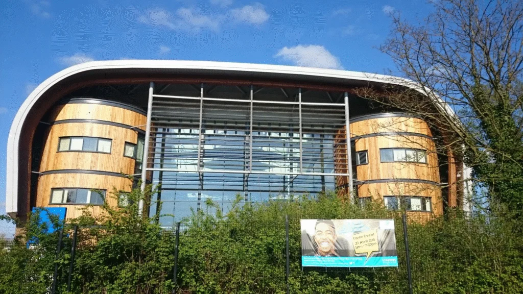 Outside view of SBSA campus.