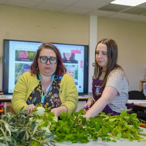 Floristry lecturers at work.