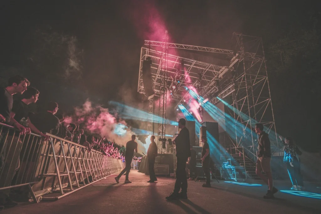side view of a concert