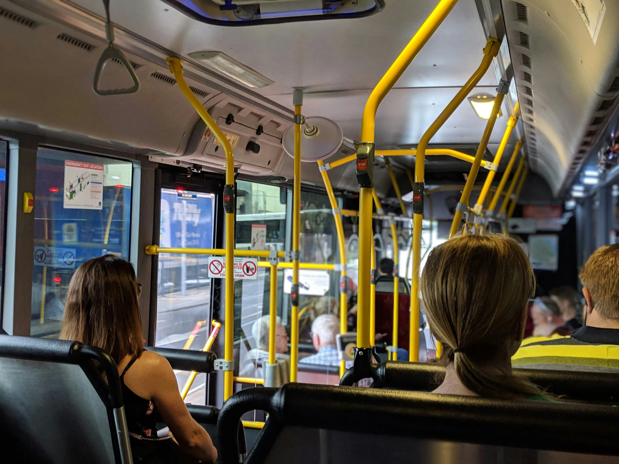 inside view of a bus