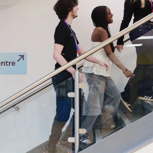 Students pictured at the Parkway Centre.