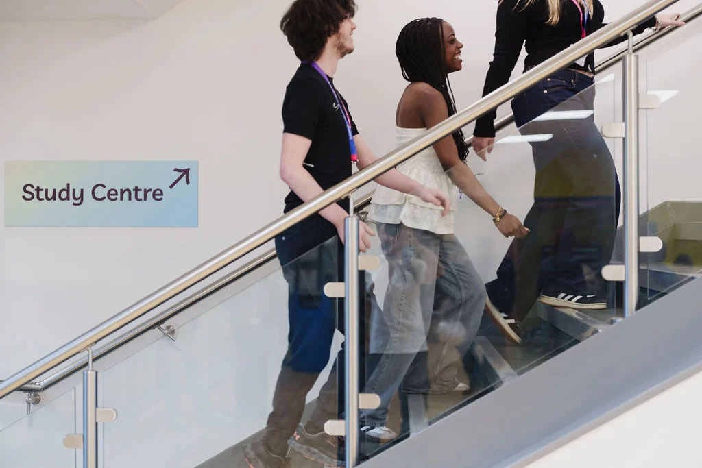 Students pictured at the Parkway Centre.