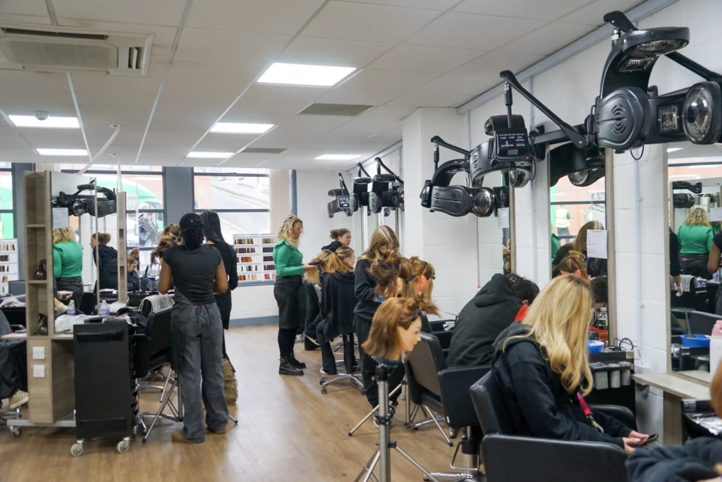the inside of the Salon
