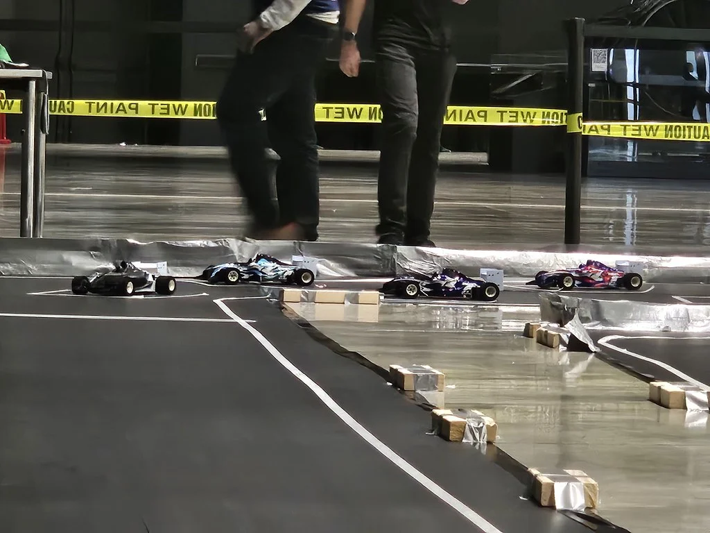 Electric car competition at Aerospace Bristol.