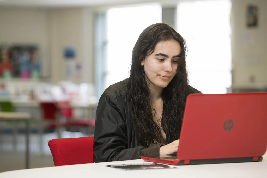 Student on laptop