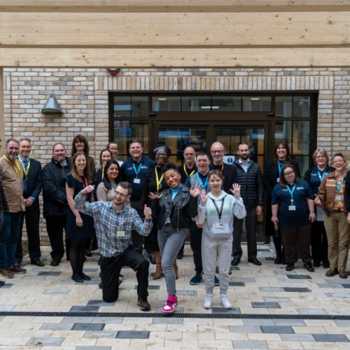 Students and colleagues pictured at the opening of the college's second residential training facility at the Ashley Down Centre.