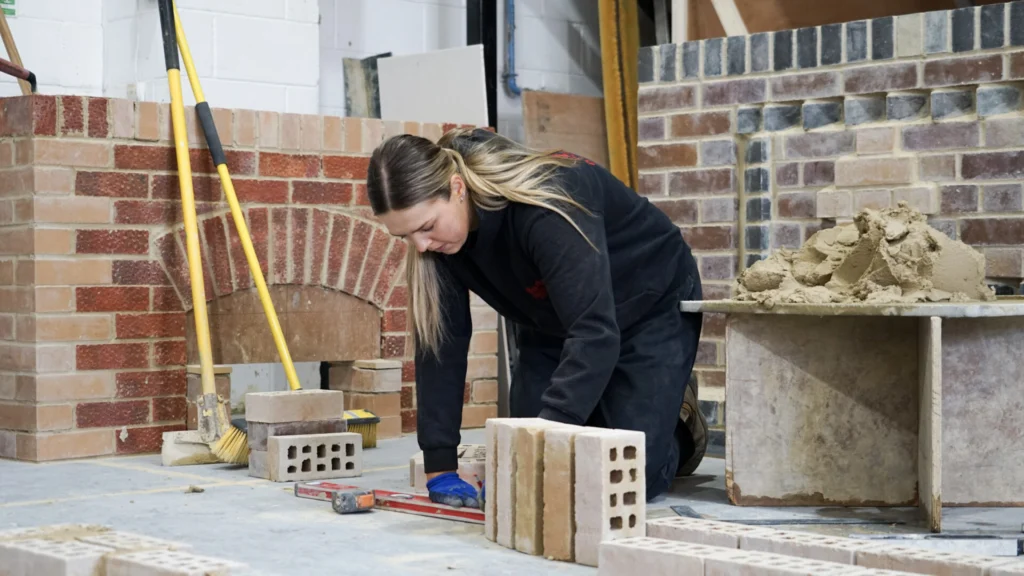 Bricklaying competition.