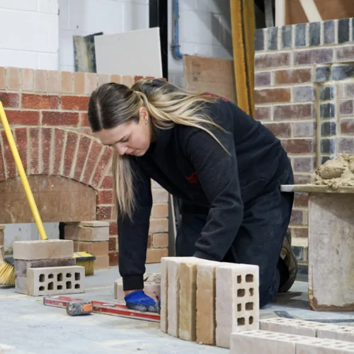 Bricklaying competition.
