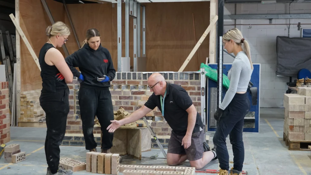 Bricklaying competition.
