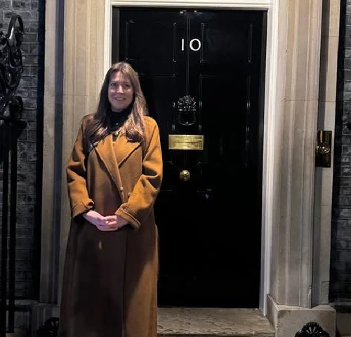 Julia Gray at 10 Downing Street.