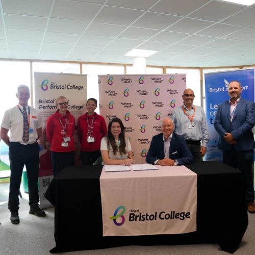 Signing of a Memorandum of Understanding between City of Bristol College and Bristol Airport